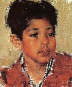 Nikolay Fechin Indian Boy in red oil